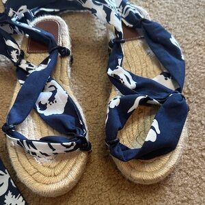 Polo Ralph Lauren Navy and White Espadrilles